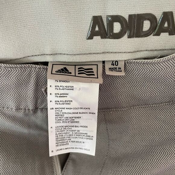 New Adidas Golf Shorts Mens Size 40 Gray herringbone woven ultimate 365 - Picture 5 of 7